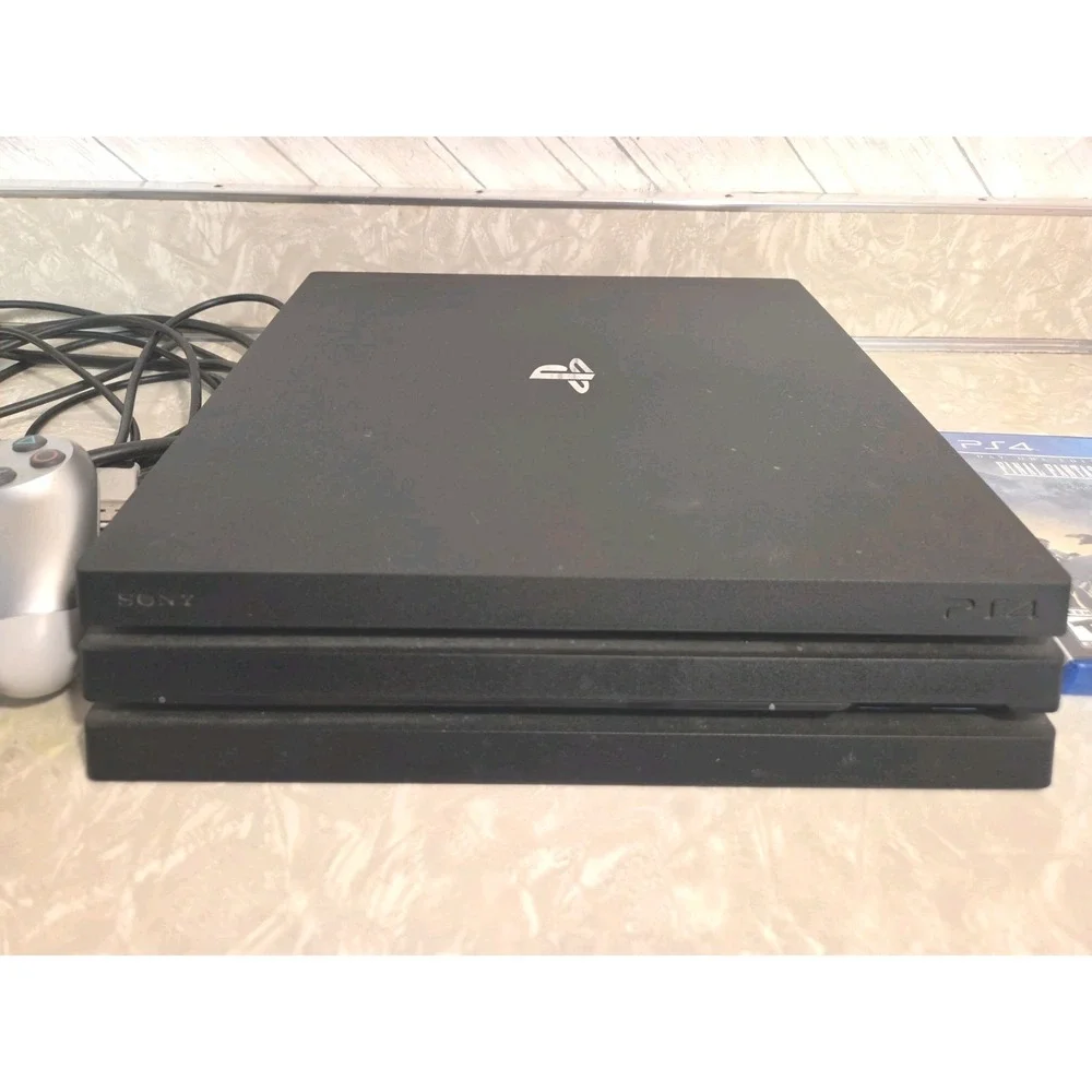 Sony PlayStation 4 Pro 1TB 4K Console Black w/ 2 DualShock 4 Controller & Game